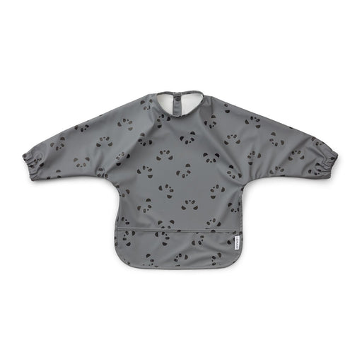 Merle Cape Bib With Long Sleeves - Panda / Stone par Liewood - Cape Bibs with Sleeves | Jourès Canada
