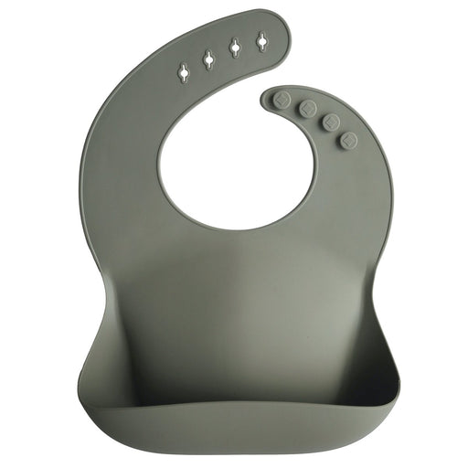 Adjustable waterproof silicone Baby Bib - Silver Sage par Mushie - Baby | Jourès Canada